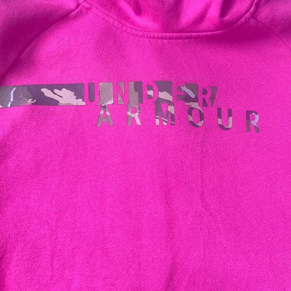 Pink under armour hoodie
